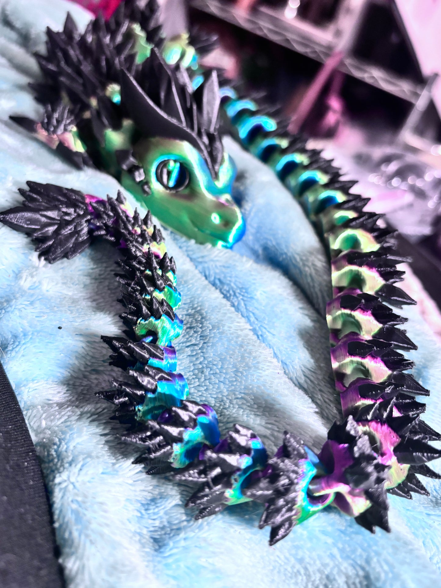 Rainbow Iridescent Crystal Dragon